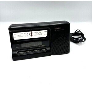 Rare Timex Model TX222B AM/FM Alarm Clock Radio w/See through Radio Dial-TESTED